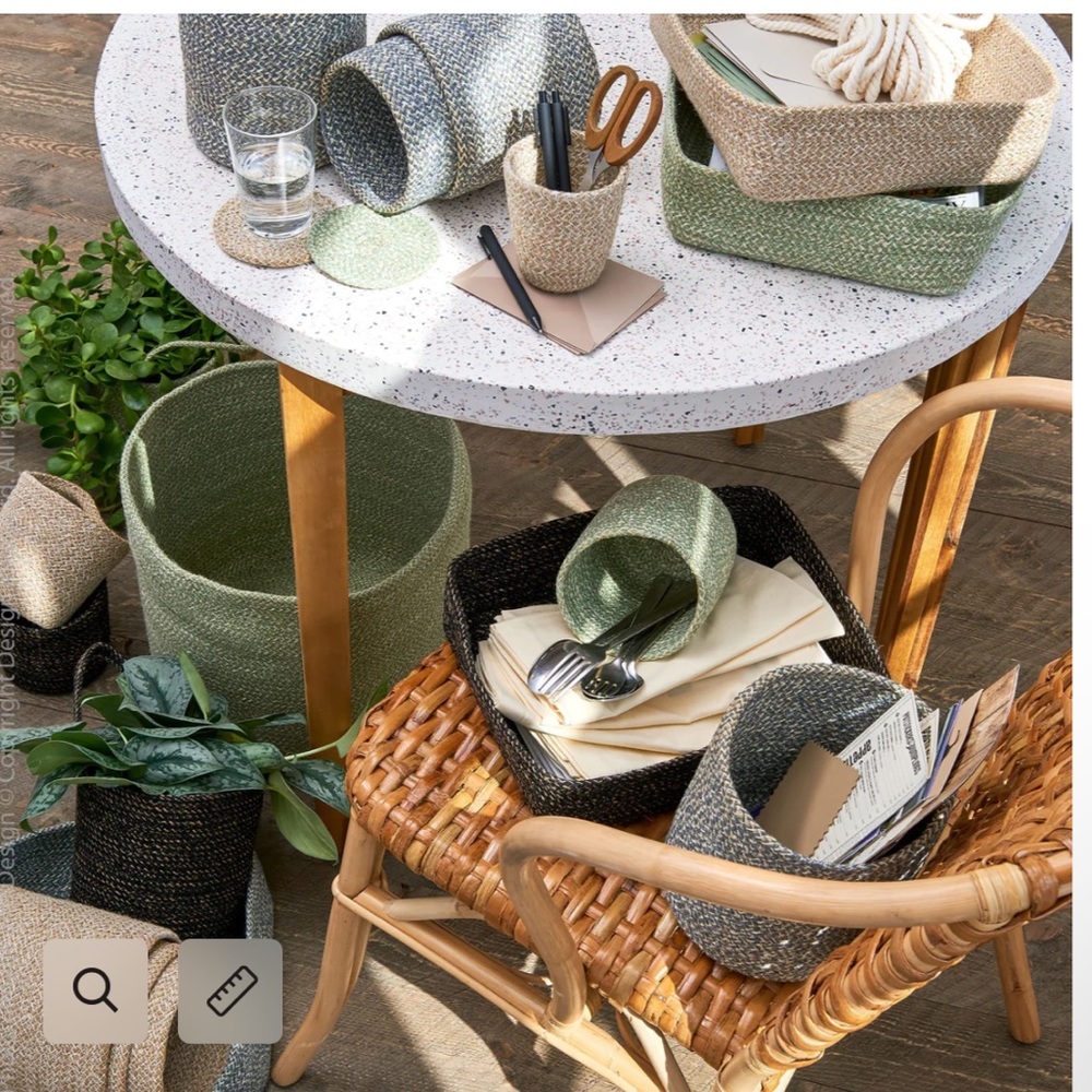 NWT MELIA WOVEN JUTE BASKET - Picture 5 of 8